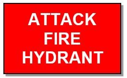 Figure 2 Example of attack fire hydrant within 5 m of booster signage Attack fire hydrant signage